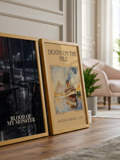 Blood of my Monster watercolour print framed by window – literary home decor