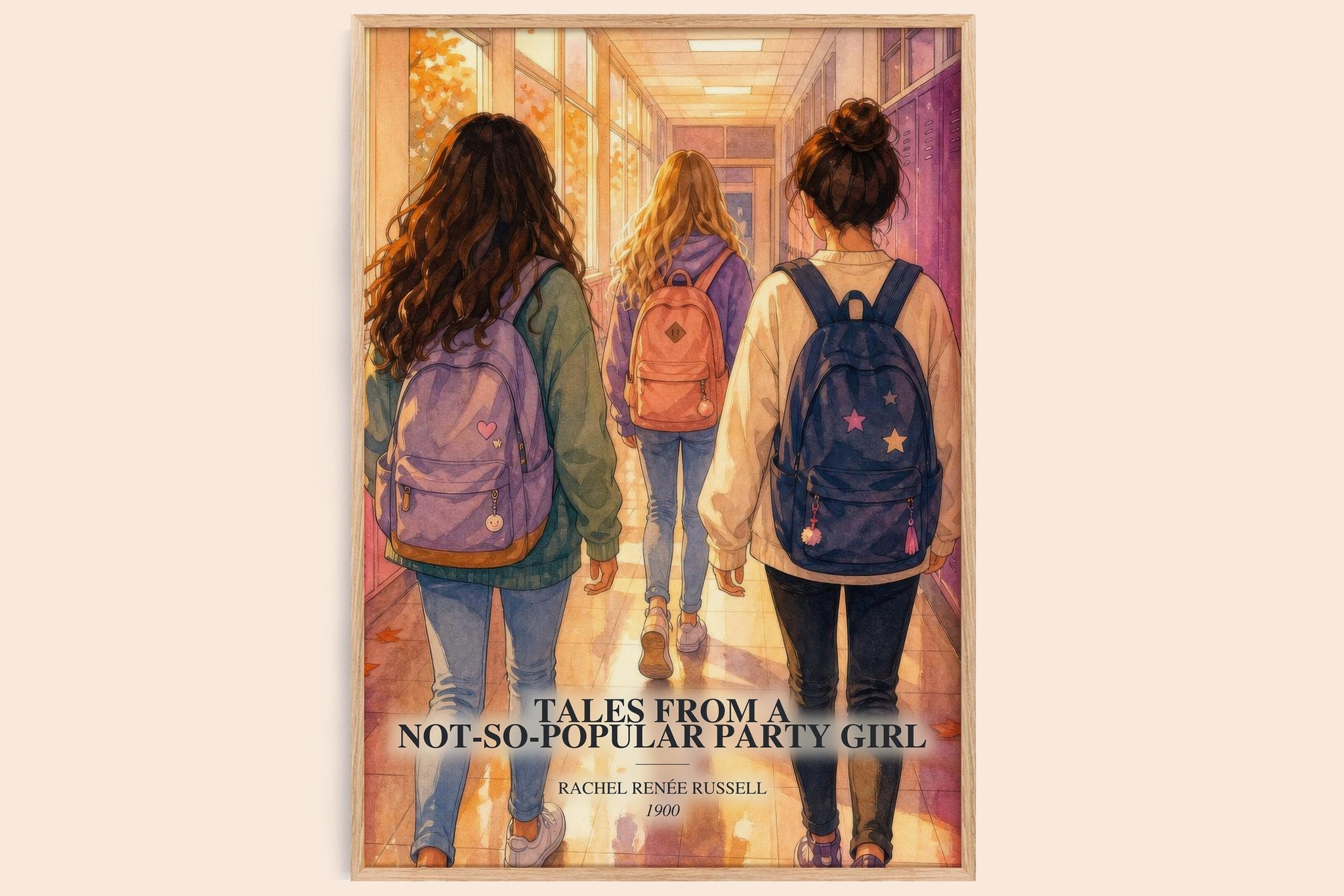 Tales from a not-so-popular party girl Book Watercolour Illustration by Rachel Renée Russell