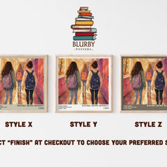 Tales from a not-so-popular party girl literary print in frame leaning in hallway – young adult wall art