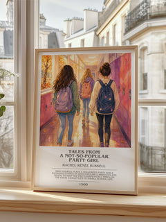 Tales from a not-so-popular party girl bookish poster colour and style options – Rachel Renée Russell book art