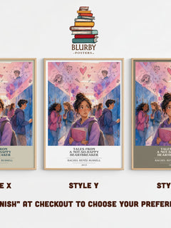 Tales from a not-so-happy heartbreaker book cover print in frame leaning in hallway – childrens wall art