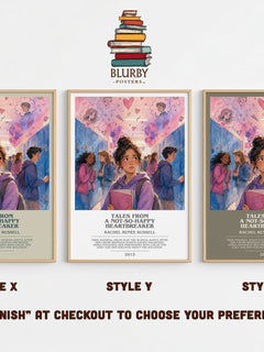 Tales from a not-so-happy heartbreaker Bookish Wall Art by R. Russell – Style X, Y and Z side by side – choose your finish