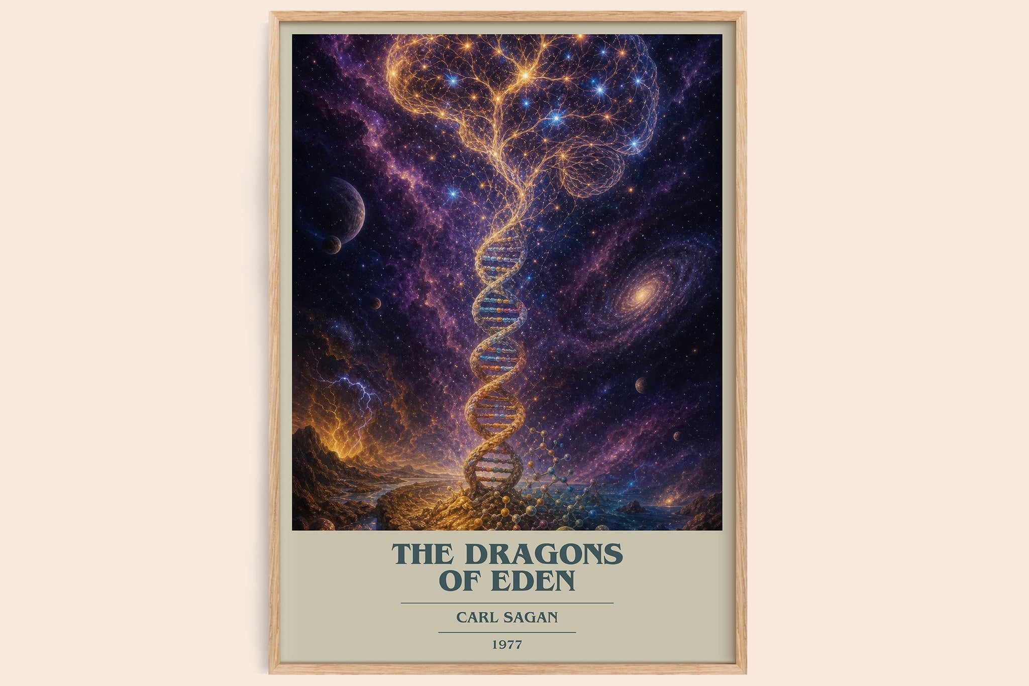 The Dragons of Eden Book Cover Poster by Carl Sagan