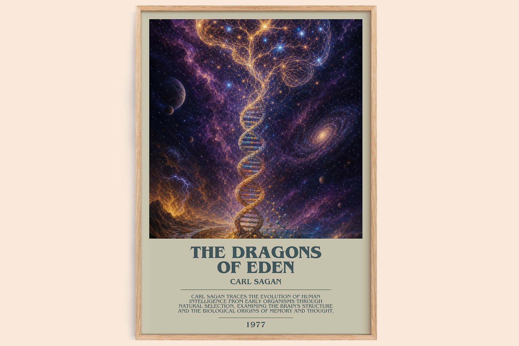 The Dragons of Eden Bookish Wall Art by Carl Sagan