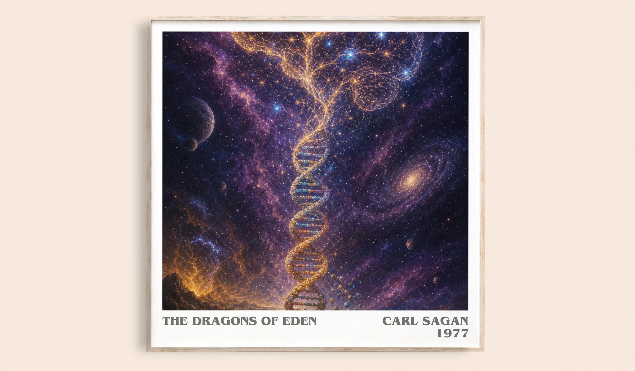 The Dragons of Eden Literary Art Print by Carl Sagan