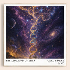 The Dragons of Eden literary book poster by Carl Sagan – framed literary art print