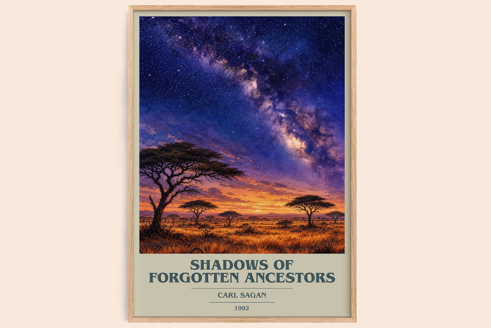 Shadows of Forgotten Ancestors Book Cover Poster by Carl Sagan