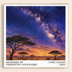 Shadows of Forgotten Ancestors literary book poster by Carl Sagan – framed literary art print