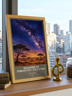 Shadows of Forgotten Ancestors book cover print framed by window – literary home decor