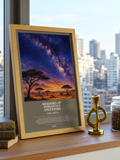 Shadows of Forgotten Ancestors bookish print framed by window – literary home decor