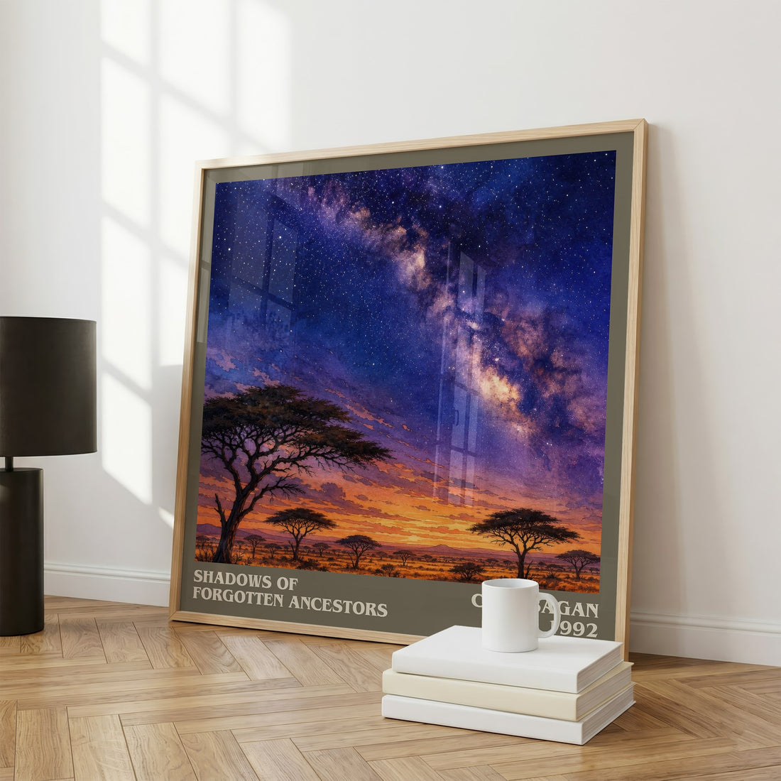 Shadows of Forgotten Ancestors literary print framed by window – literary home decor