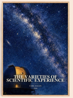 The Varieties of Scientific Experience watercolour book poster by Carl Sagan – framed literary art print