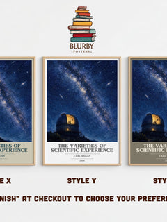 The Varieties of Scientific Experience book cover print in frame leaning in hallway – non fiction wall art