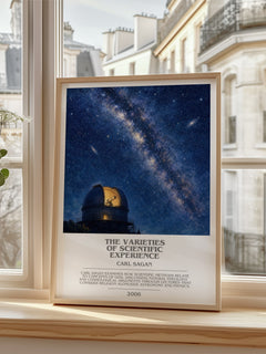 The Varieties of Scientific Experience bookish poster colour and style options – Carl Sagan book art