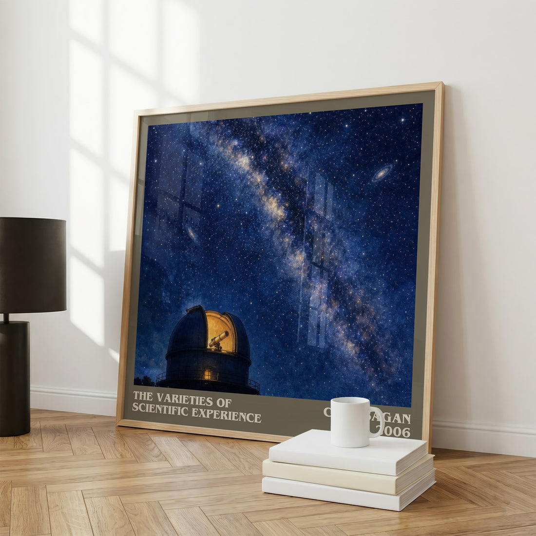 The Varieties of Scientific Experience literary print framed by window – literary home decor