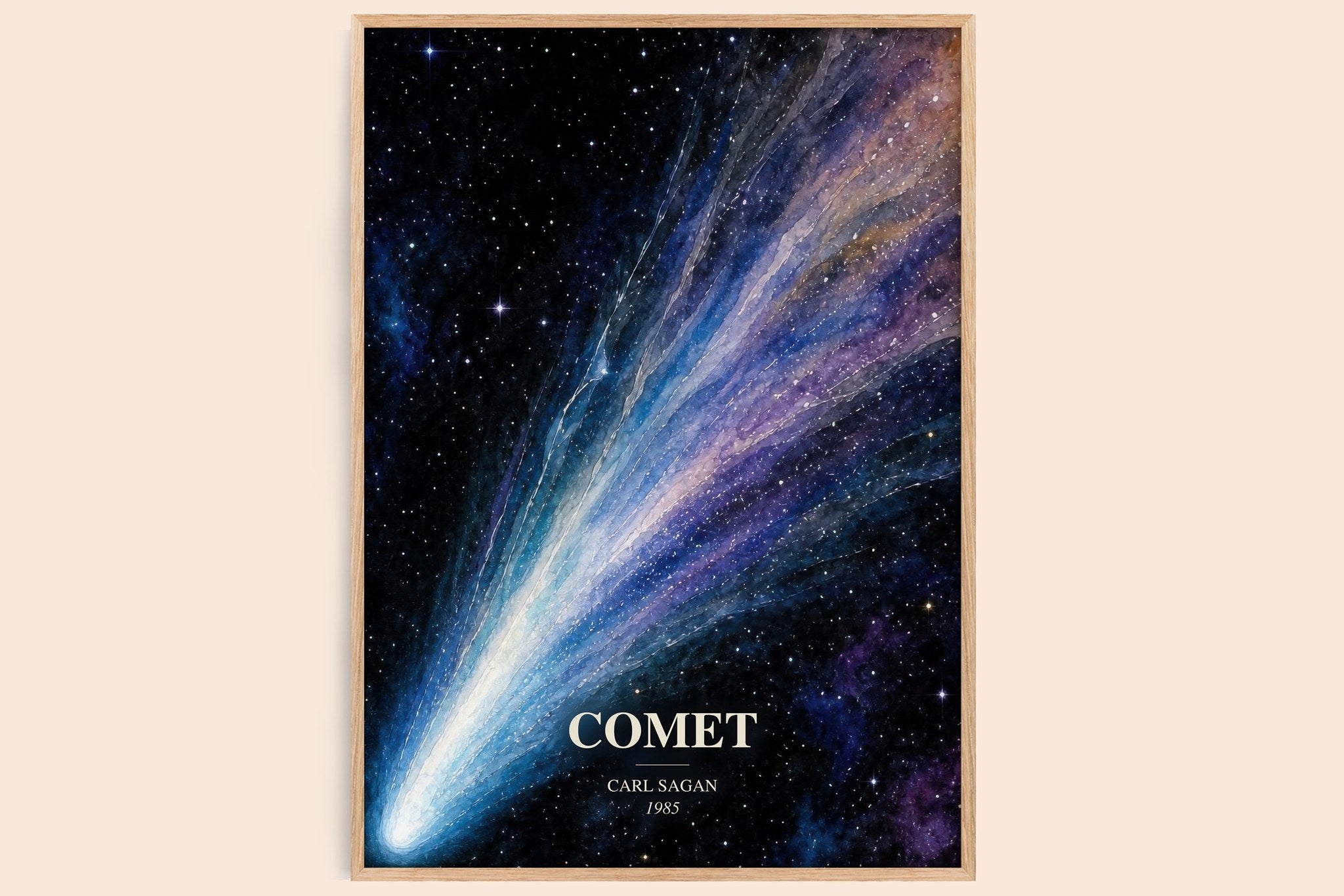 Comet Book Watercolour Illustration by Carl Sagan