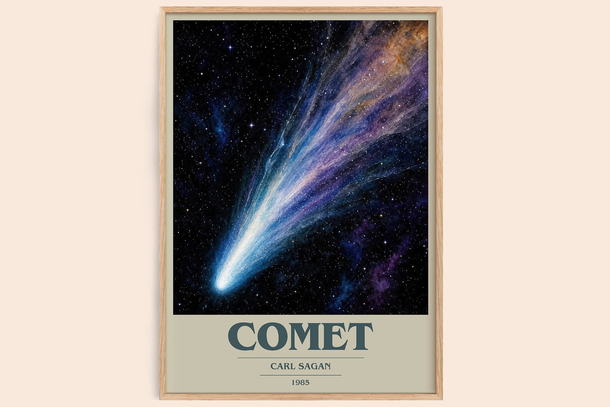 Comet Book Cover Poster by Carl Sagan