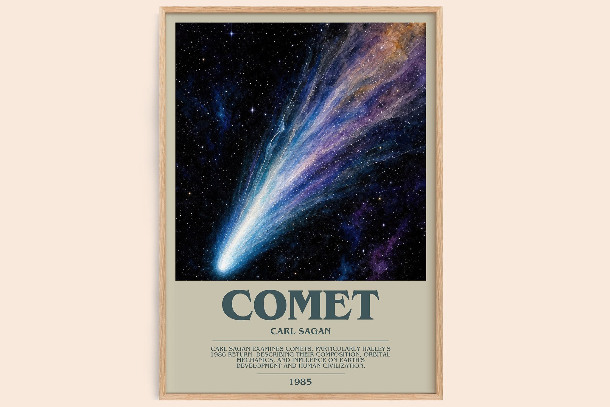 Comet Bookish Wall Art by Carl Sagan