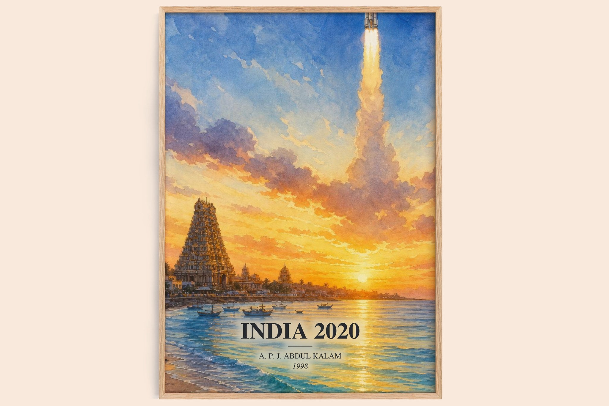 India 2020 Book Watercolour Illustration by A. P. J. Abdul Kalam