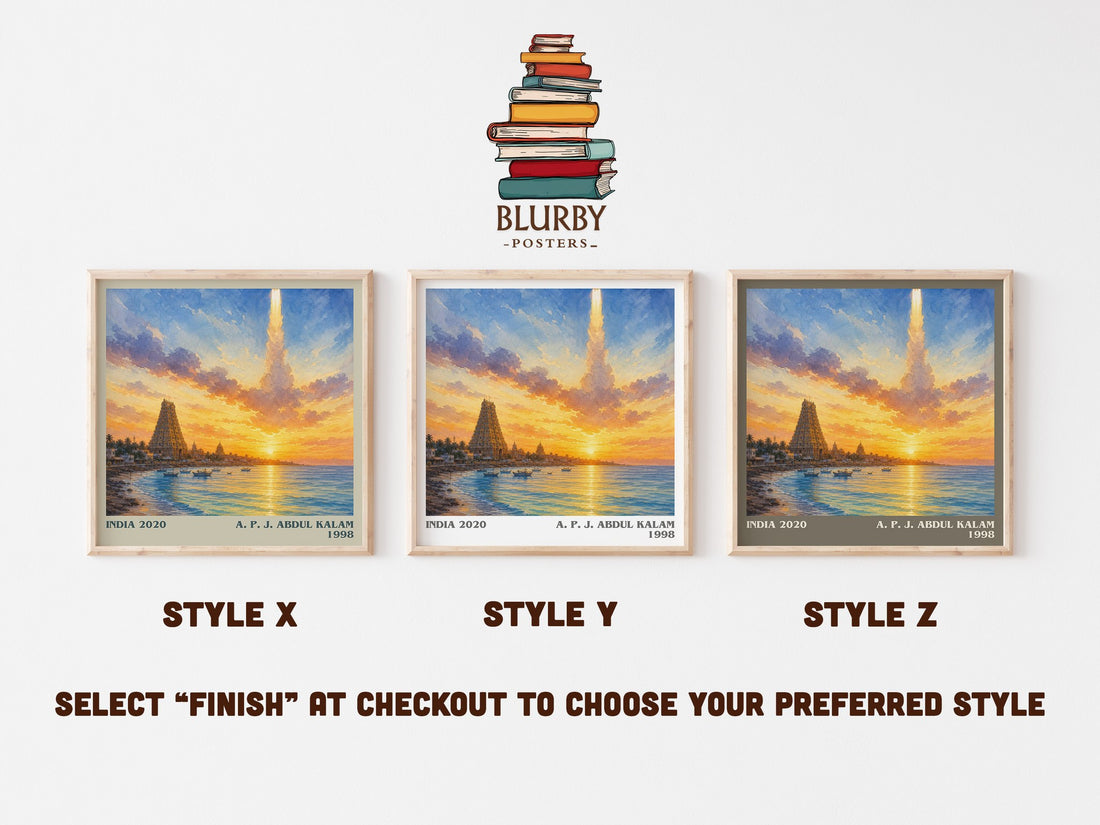 India 2020 literary print in frame leaning in hallway – non fiction wall art (mockup)