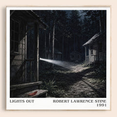 Lights Out literary book poster by Robert Lawrence Stine – framed literary art print