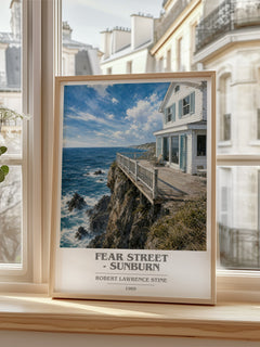 Fear Street - Sunburn book cover poster colour and style options – Robert Lawrence Stine book art