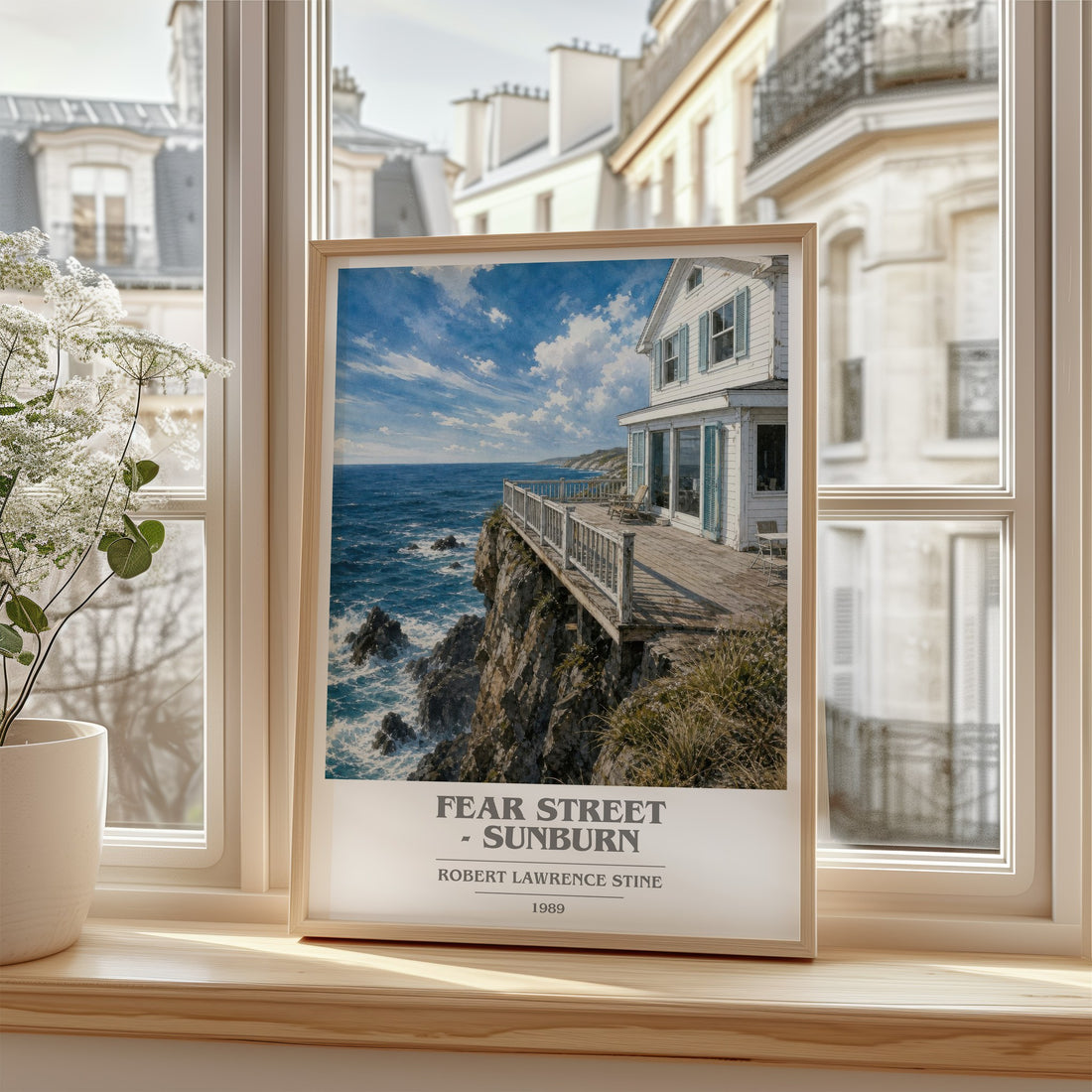 Fear Street - Sunburn book cover poster colour and style options – Robert Lawrence Stine book art