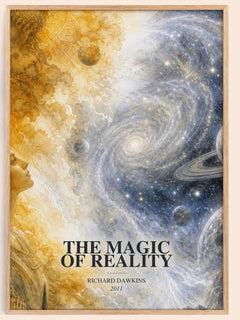 The Magic of Reality watercolour book poster by Richard Dawkins – framed literary art print