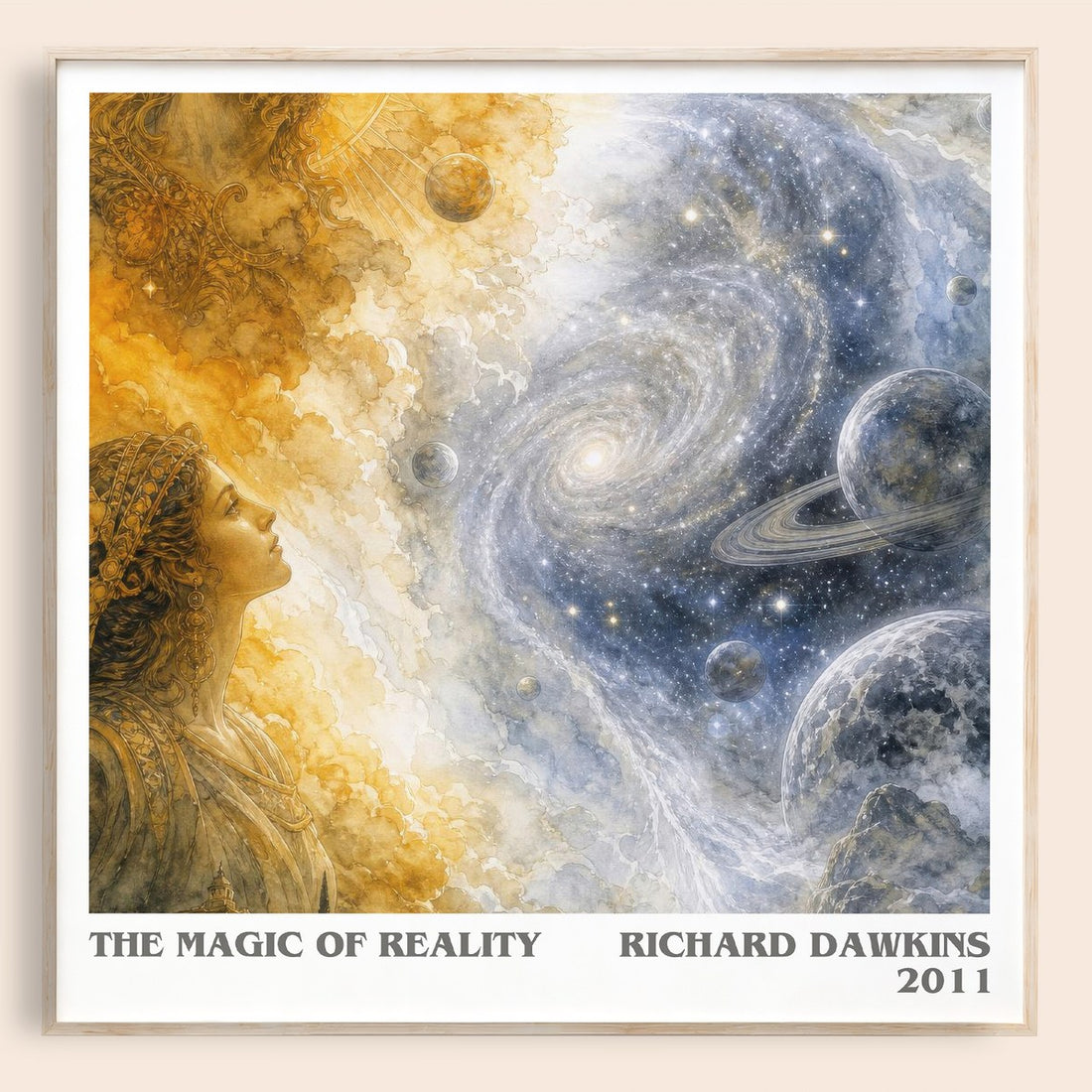 The Magic of Reality literary book poster by Richard Dawkins – framed literary art print