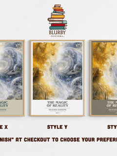 The Magic of Reality book cover print in frame leaning in hallway – non fiction wall art
