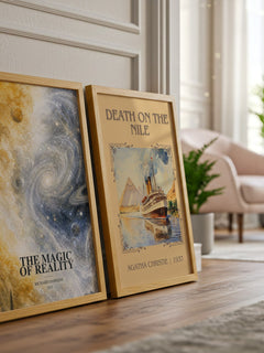 The Magic of Reality watercolour print framed by window – literary home decor