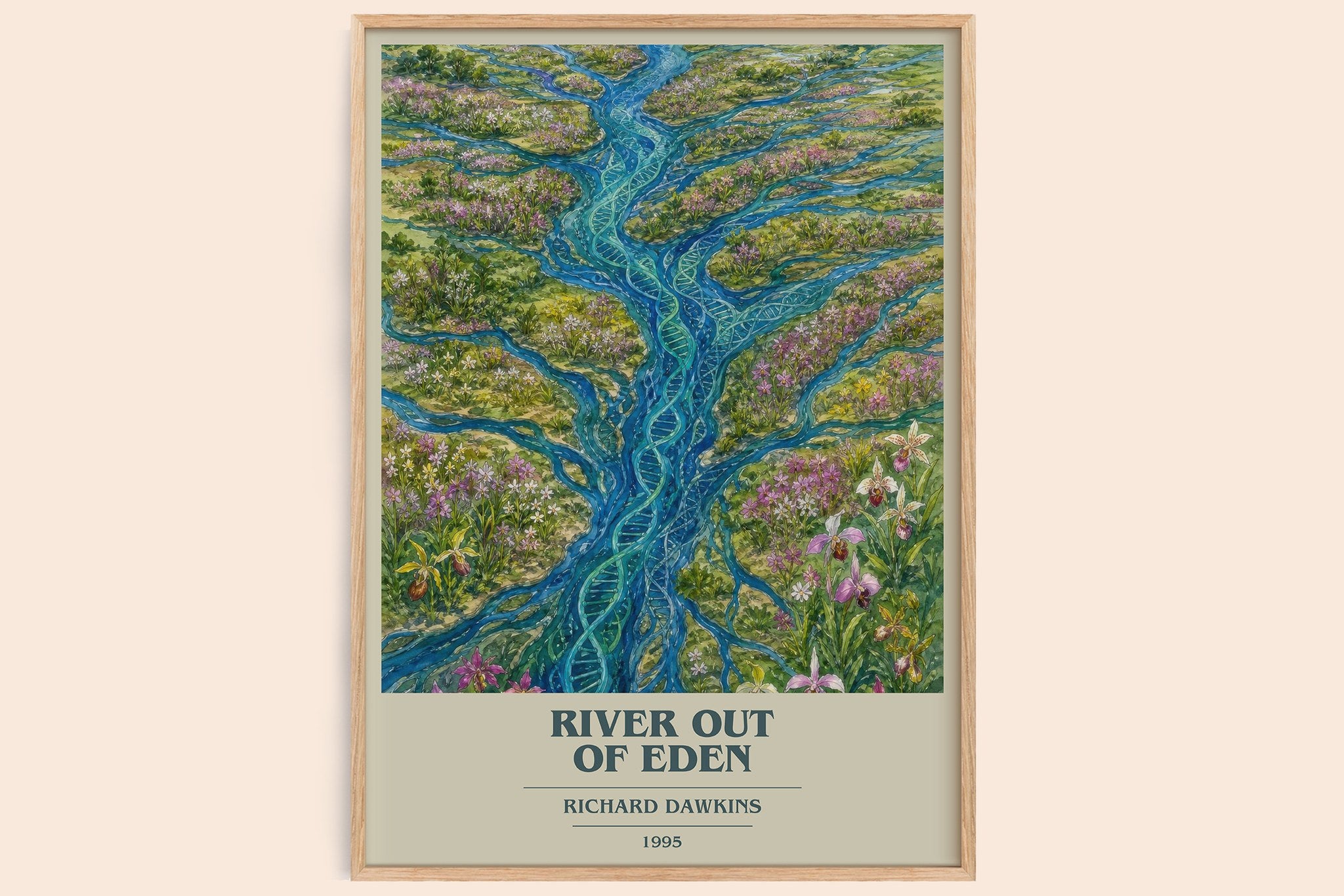 River out of Eden Book Cover Poster by Richard Dawkins