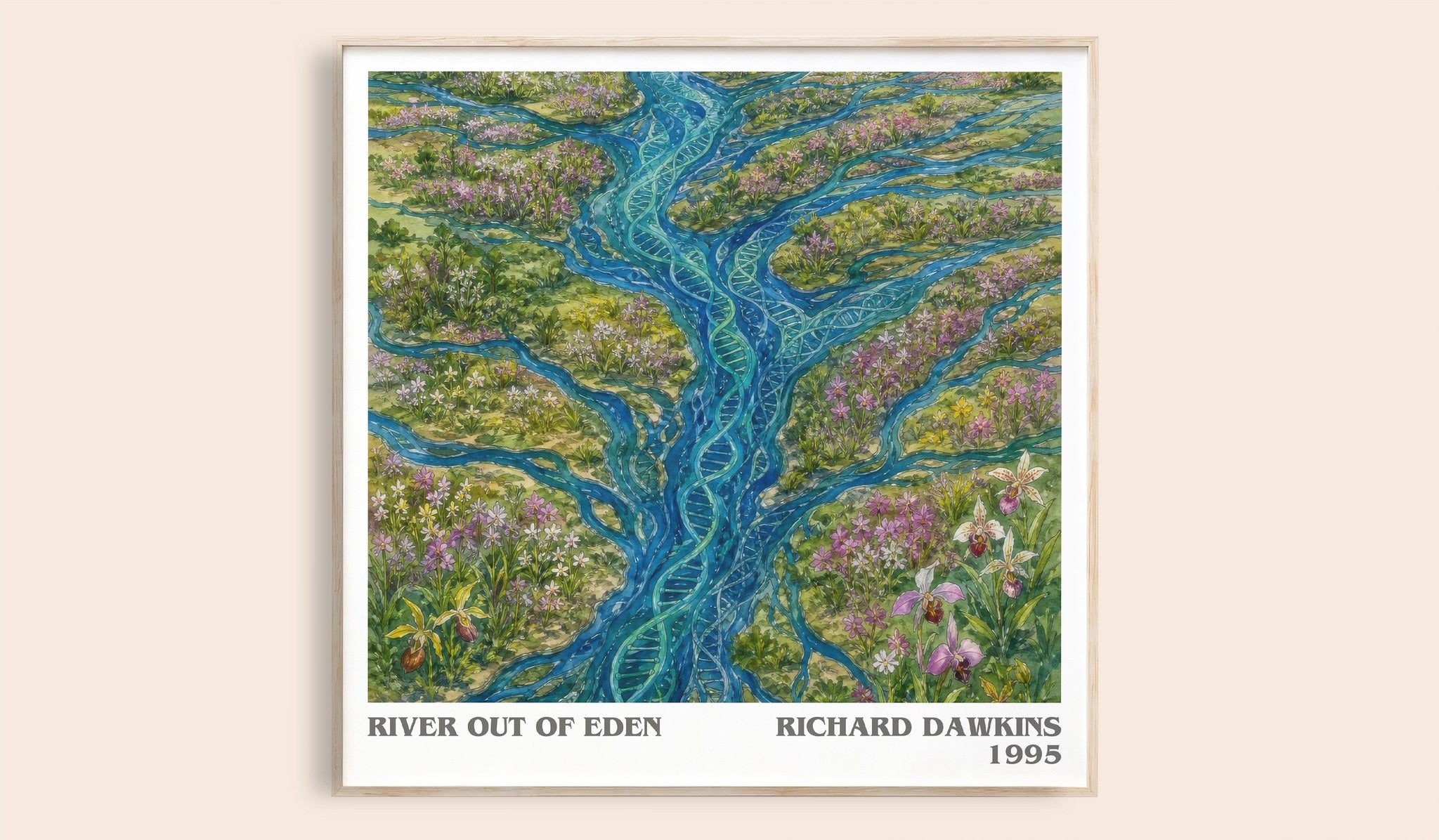 River out of Eden Literary Art Print by Richard Dawkins