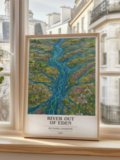 River out of Eden book cover poster colour and style options – Richard Dawkins book art