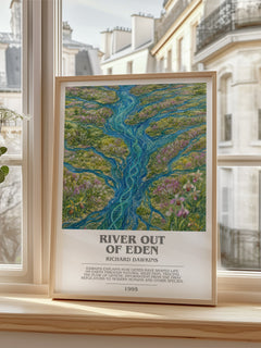 River out of Eden bookish poster colour and style options – Richard Dawkins book art