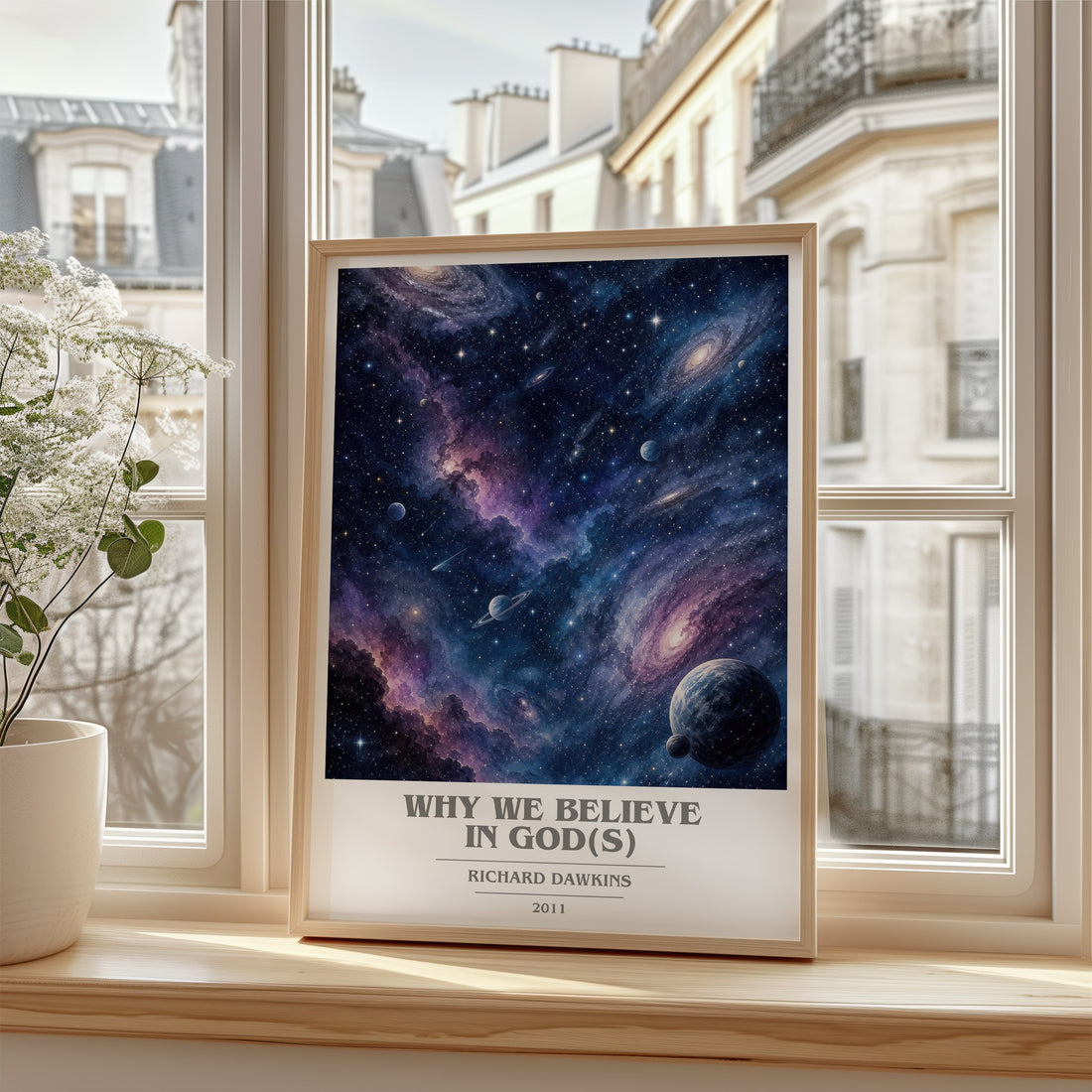 Why we believe in god(s) book cover poster colour and style options – Richard Dawkins book art