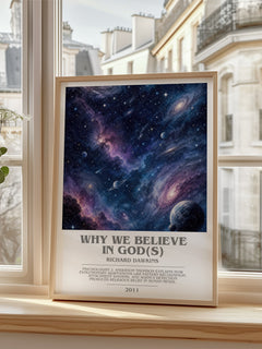 Why we believe in god(s) bookish poster colour and style options – Richard Dawkins book art