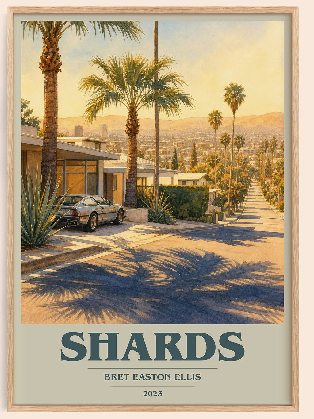 Shards book cover book poster by Bret Easton Ellis – framed literary art print