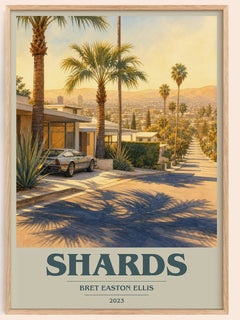 Shards book cover book poster by Bret Easton Ellis – framed literary art print