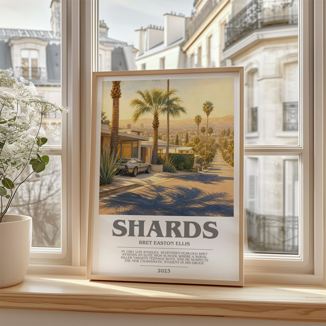Shards bookish poster colour and style options – Bret Easton Ellis book art