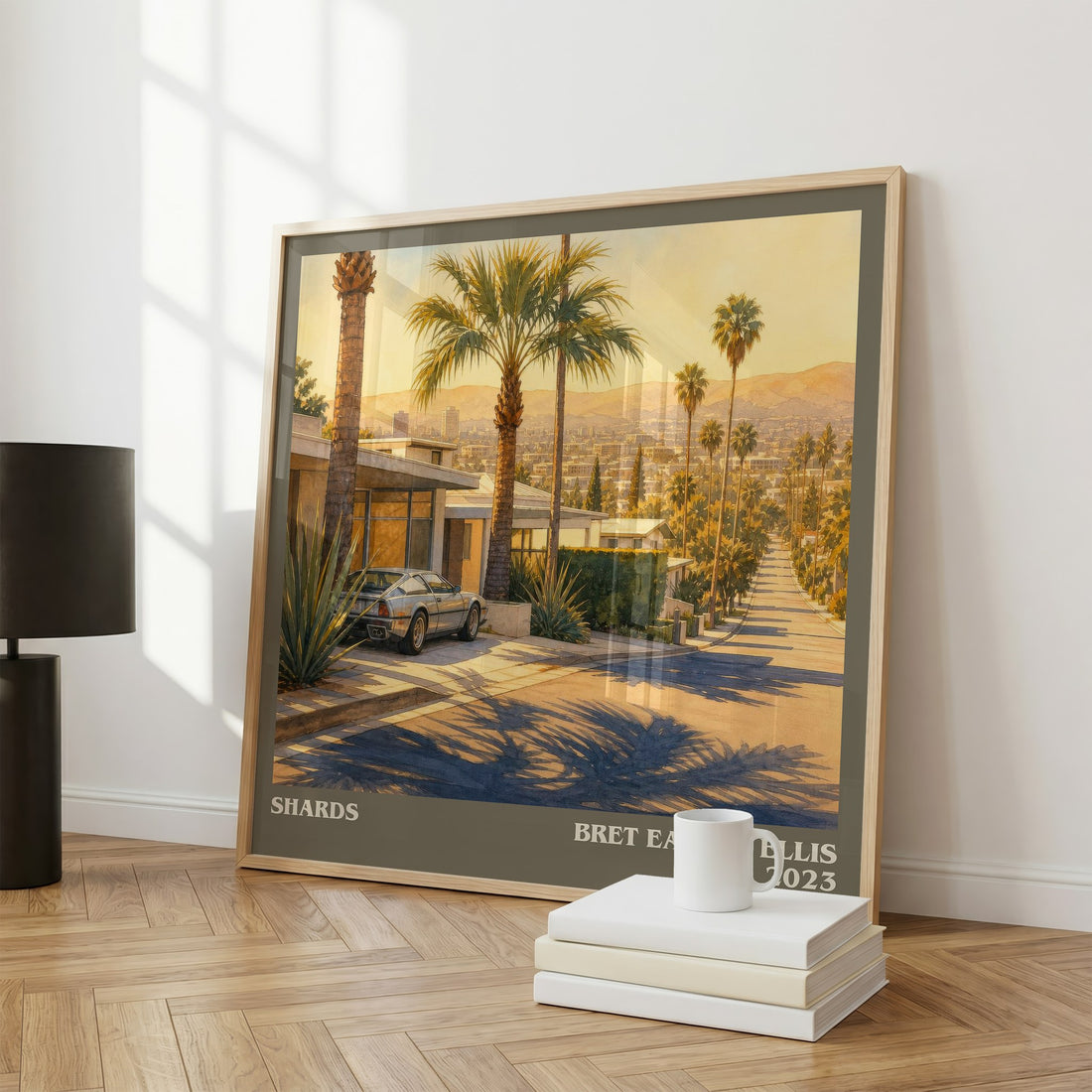 Shards literary print framed by window – literary home decor