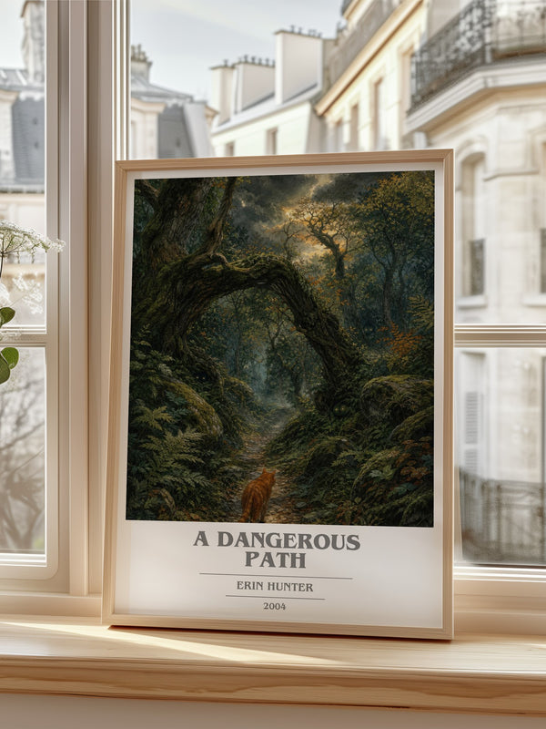 A Dangerous Path book cover poster colour and style options – Erin Hunter book art