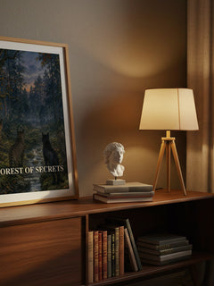 Forest of Secrets watercolour print on bookshelf – Erin Hunter fan gift