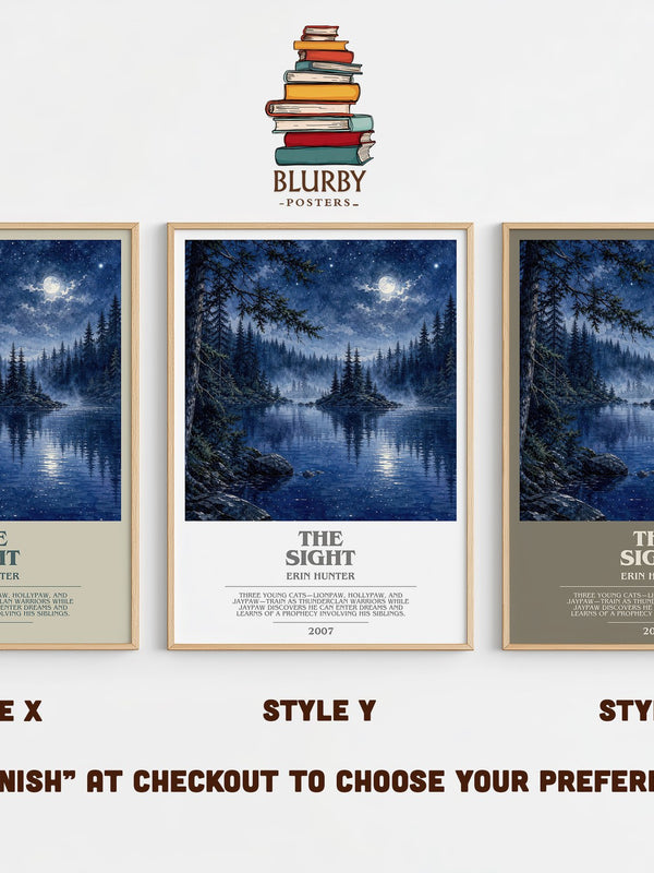 The Sight bookish print in frame leaning in hallway – fantasy wall art