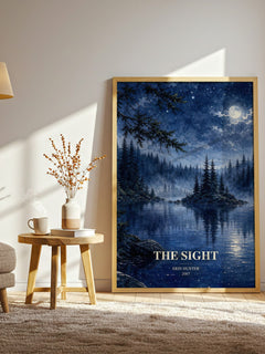 The Sight watercolour print in frame leaning in hallway – fantasy wall art