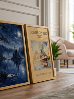 The Sight watercolour print framed by window – literary home decor