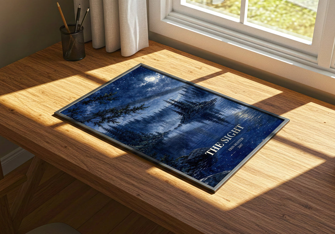 The Sight watercolour book poster framed on wall – fantasy wall art