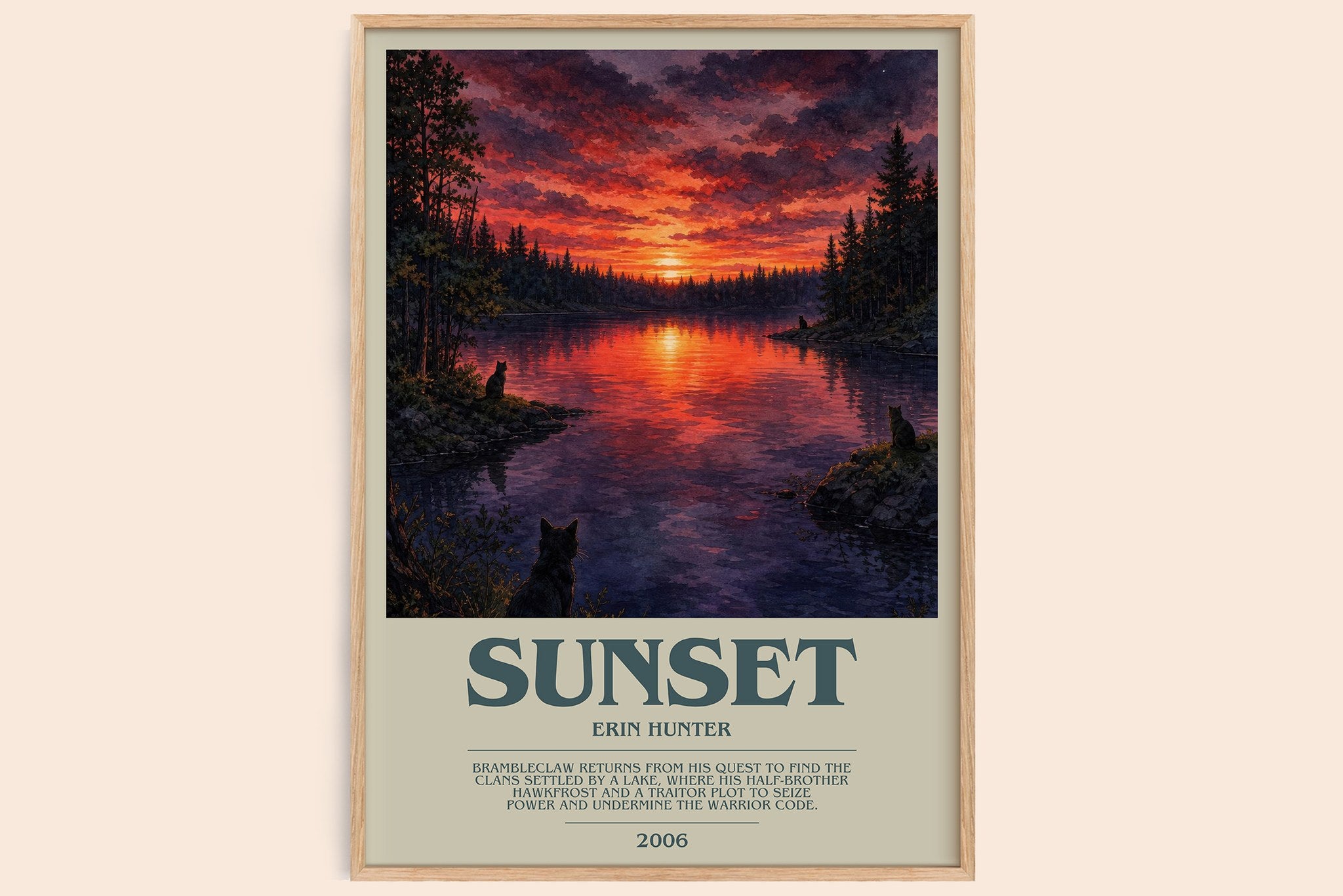 Sunset Bookish Wall Art by Erin Hunter