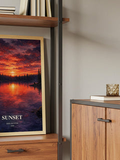 Sunset book watercolour illustration paper finish options – matte satin gloss