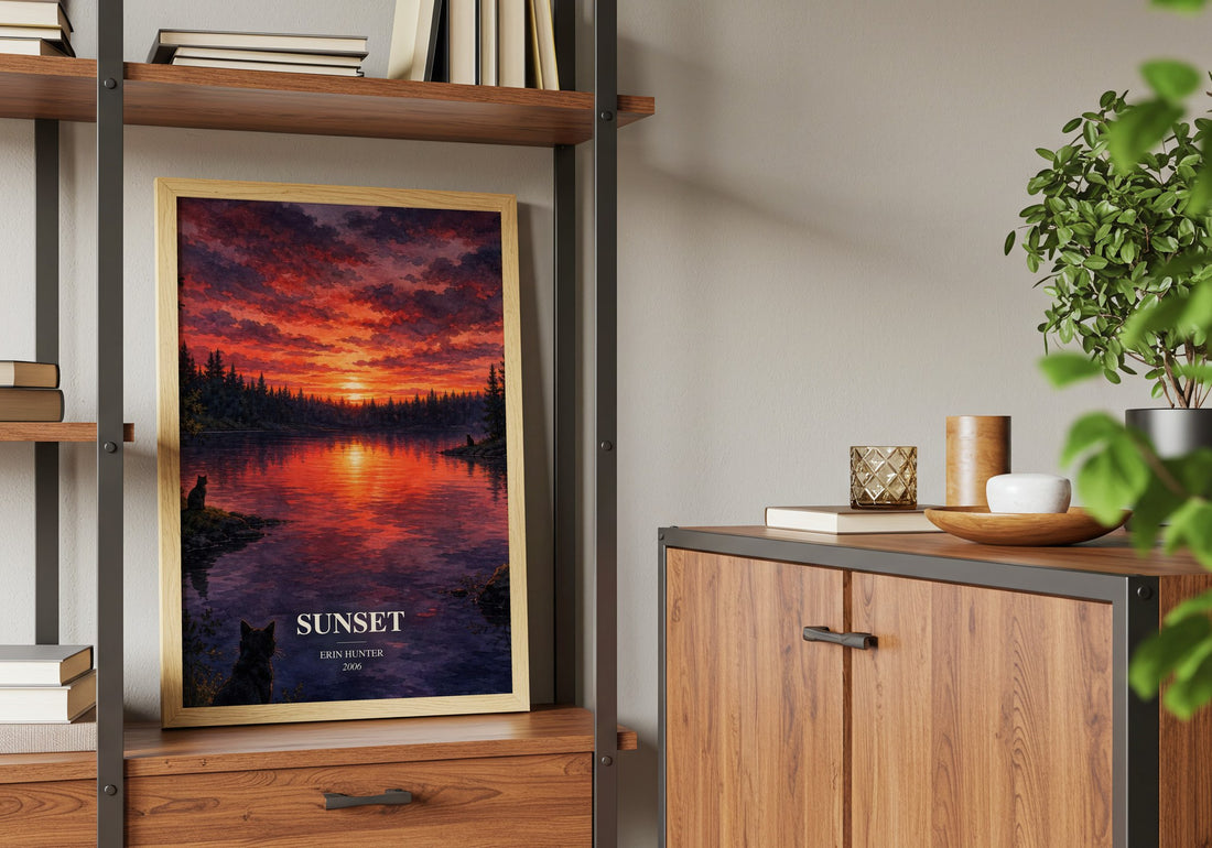 Sunset book watercolour illustration paper finish options – matte satin gloss